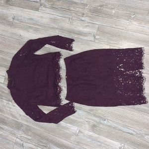Chaser Purple Lace Two Piece Set XS
